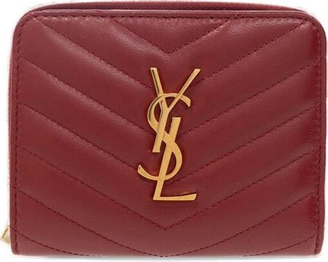 Shop Saint Laurent Cassandre Matelassé Compact Zip Around 